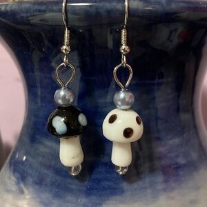 Handmade mushroom earrings